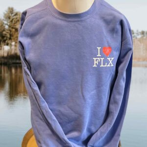 I Heart FLX -Blue Crew Neck Sweatshirt - Front